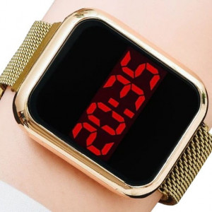Ceas Dama Fashion Touch Screen Digital, Curea Magnetica, Auriu, LD091-V2