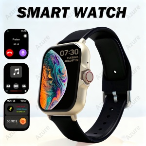 Ceas Smartwatch Unisex 4.65cm cu ecran tactil, carcasă din aliaj, curea silicon, TMYK3942540-AURIU