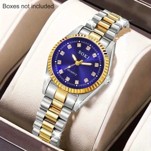 Ceas Soki Quartz de dama, argintiu cu tonuri aurii, TMTA3428149 - Img 2