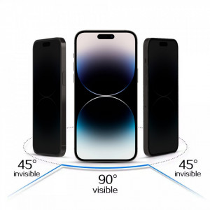 Folie Sticla Tempered Privacy Sticla pentru IPHONE 14 PRO Negru - Img 2