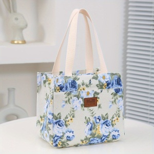 Geantă Termică pentru Alimente – Design Floral Elegant, Portabilă și Practică, TMKN17714 - Img 2