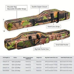 Husa de pescuit pentru lansete camuflaj, 2 compartimente, diferite dimensiuni, PMTY47542 - Img 8