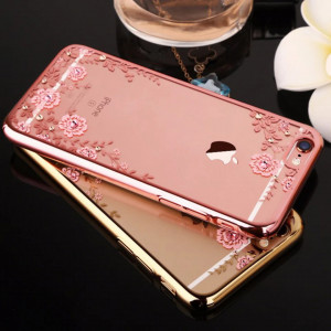 Husa pentru SAMSUNG GALAXY A41, DIAMOND FLOWER, aurie - Img 2
