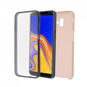 Husa Samsung Galaxy A5 (2018) - 360 Fully cu Spate din Policarbonat si Folie din Silicon - Crem - Img 4