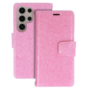 Liavec Glitter Magsafe Book Case for Samsung Galaxy S24 Plus pink