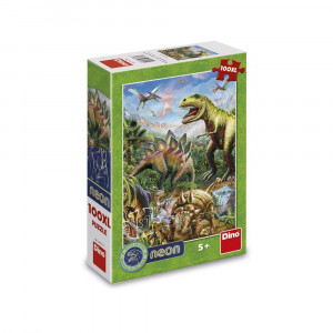 Puzzle neon Dinozauri, 100 piese - DINO TOYS - Img 3