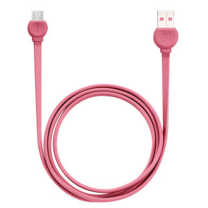 Recci Cablu Dot RCM-D100 - USB to Micro USB - Fast Charging 1 metre Roz