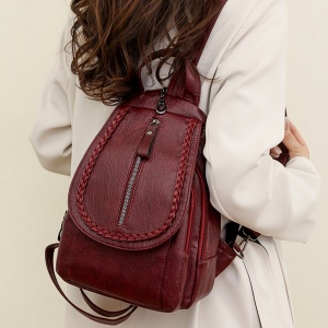Rucsac Vintage pentru Femei, cu design impletit, cu bretele, TMQH392602