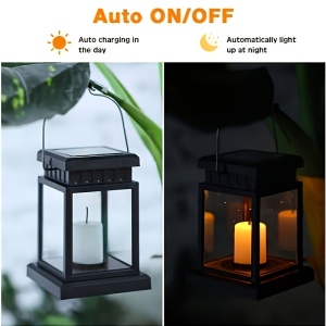 Set 2 Lămpi Solare cu LED – Model Lanternă cu Efect de Lumânare, TMJD813837 - Img 8