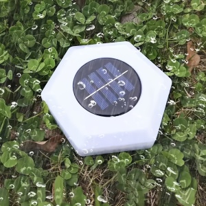 Set 4 lămpi solare LED hexagonale pentru sol – iluminat modern pentru exterior, TMKD572733 - Img 8