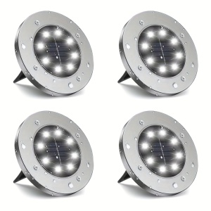 Set lămpi solare LED pentru sol cu carcasă metalică – iluminat elegant pentru alei și grădini, TMAM15652 - Img 8