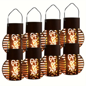 Set lămpi solare LED tip lampadar – Iluminat decorativ vintage pentru grădină, TMAV106778 - Img 8