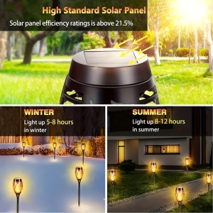 Set lămpi solare LED tip torță cu efect de flacără – Iluminat ambiental pentru grădină, TMVE476241 - Img 4