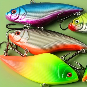 Set naluci de pescuit, 5 buc, multicolor, cu carlige, 7 cm, TMEL1212134 - Img 3