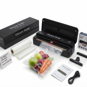 Aparat de vidat și sigilat alimente Vacuum Sealer, cu rolă de folie și accesorii incluse, BZWW42613