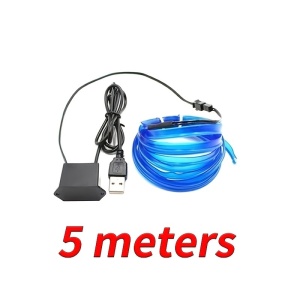 Bandă de iluminat interioară cu LED albastru de 5M, PMKL04783 - Img 7