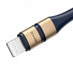 Baseus Cablu BMX Double-deck MFi - Tip C to Lightning - PD 18W 2,4A 1,8 metrus (CATLSJ-BV3) gold-blue - Img 2
