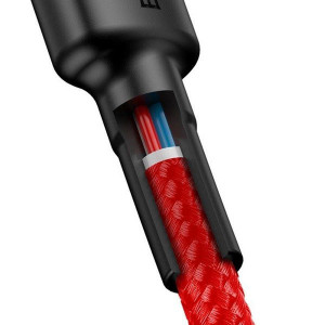 Baseus Cablu Cafule - USB to Tip C - 2A 3 metru (CATKLF-U09) red - Img 2