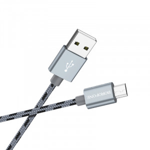 Borofone Cablu BX24 Ring Current - USB to Micro USB - 2,4A 1 metre grey