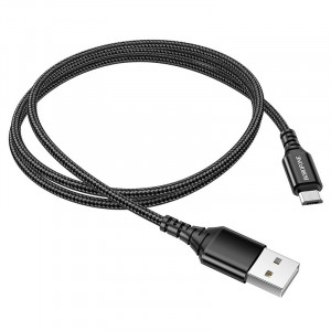 Cablu Borofone BX54 Ultra Bright - USB to Micro USB - 2,4A 1 metre Negru - Img 2