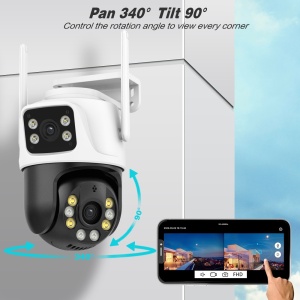 Cameră de supraveghere WiFi 4K – 8MP cu lentile duble și viziune nocturnă inteligentă, TMAV35371 - Img 7