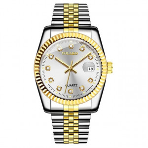 Ceas Barbatesc, Fashion, Quartz, argintiu/ auriu, Q9626-V2