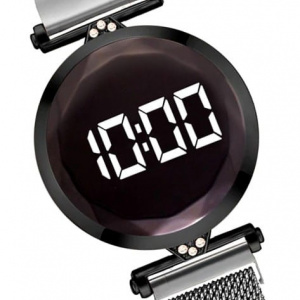 Ceas Dama Fashion Touch Screen Digital, Argintiu, LD093-V1 - Img 4