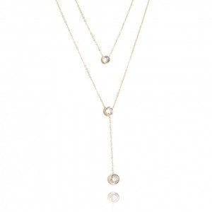 Colier fashion, placat cu aur 14K, PMNST14313