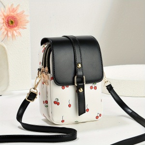 Geanta mini Crossbody, cu model cirese, TMDB2893253 - Img 7