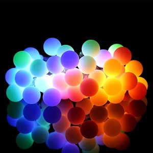 Ghirlandă Luminoasă Solară, 5 metri 20 LED – Bile Colorate RGB, pentru Exterior și Interior, TMYB21913 - Img 5