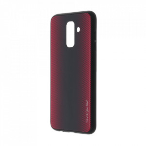 Husa pentru Samsung Galaxy A6 PLUS (2018) - Husa Pro Shield Sticla Rosu cu Efect Gradient - Img 4