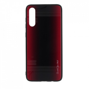 Husa pentru Samsung Galaxy A70 | A70s - Husa Pro Shield Sticla Rosu cu Efect Gradient