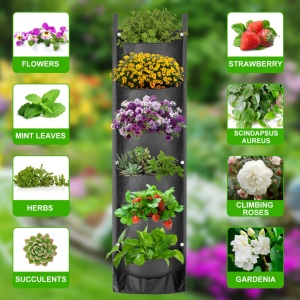 Jardinieră verticală cu 6 buzunare – Soluția ideală pentru grădinărit pe spații mici, TMWA48987 - Img 2