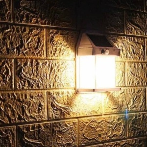 Lampa solara de perete LED cu senzor de miscare fara fir 3W Coba, lumina decorativa, Negru, AD1325 - Img 3