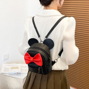 Mini Rucsac Dama Red Bow, negru, L302 - Img 8