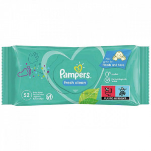 Pampers Servetele Umede Fresh Clean, 52 bucati, PM36673