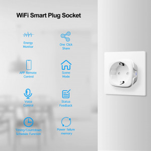 Priza inteligenta Wi-Fi, 16A, Control vocal, Monitorizare consum energie, compatibil Alexa si Google Home, PMPI52614 - Img 4