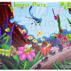 Puzzle carton, 16 piese, Insecte, FLV28922