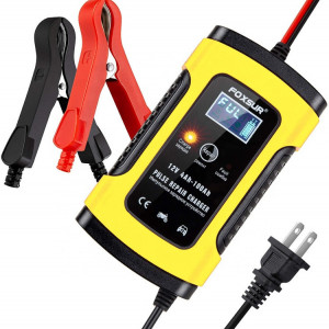 Redresor smart acumulatori auto - moto ,12V, 4ah-100ah cu display , 6A viteza maxima incarcare , inteligent , functie de reparare acumulator prin impulsuri si posibilitate incarcare baterie direct pe masina, inclusiv cu start -stop