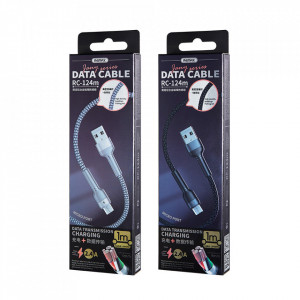 REMAX Cablu Jany RC-124m - USB to Micro USB - 2,4A 1 metre Negru - Img 2