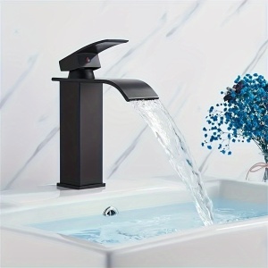 Robinet de baie modern, din otel inoxidabil, tip cascada, cu furtun - 60 cm, PMFM193216 - Img 4