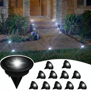 Set 12 lămpi solare LED pentru sol – iluminat decorativ și funcțional pentru grădină, TMHP472366 - Img 3