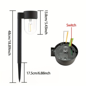 Set 2 lămpi solare LED tip lampadar pentru grădină – Design modern și iluminare ambientală caldă, TMCL111462 - Img 8