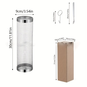 Set 3 Bucăți Accesorii Rotative pentru Grătar din Oțel Inoxidabil, TMFY523345 - Img 2