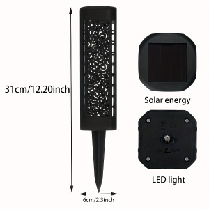 Set lămpi solare LED de grădină cu design ornamental – iluminat ambiental elegant, TMCH61320 - Img 5