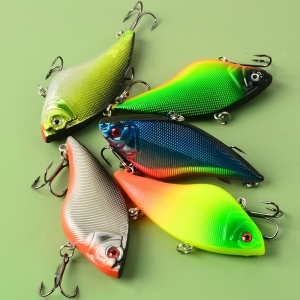 Set naluci de pescuit, 5 buc, multicolor, cu carlige, 7 cm, TMEL1212134 - Img 4