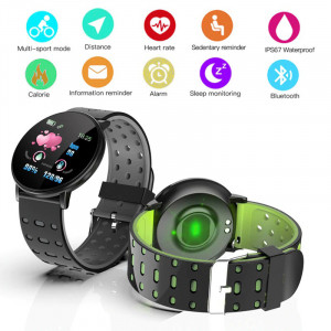 Smartwatch 119 Plus, iOS /Android, Bluetooth, Fitness Tracker, Negru/Rosu - Img 2