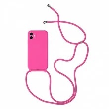 STRAP Silicone Husa pentru Iphone 11 Pro Roz