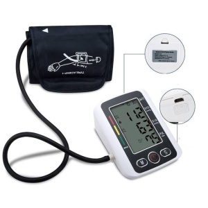 Tensiometru electronic de brat SMARTIX, Afisaj digital, 198 Memorii pentru 2 persoane, Functionare pe baterii si alimentare USB, Alb-Negru, AD3074 - Img 3