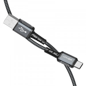 Acefast Cablu C1-04 - USB to Tip C - 3A 1,2 metri dark grey